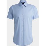 BOSS Black - Business Overhemd - Blauw - 92% Polyamide, 8% Elastaan