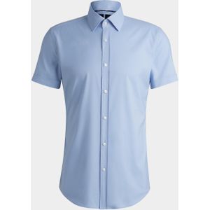 BOSS Black - Business Overhemd - Blauw - 92% Polyamide, 8% Elastaan