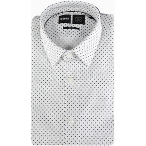 BOSS Black Business hemd lange mouw Blauw P-HANK-s-kent-C1-222 10270753 50539392/450