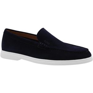 Boss - Blauwe Loafers - Suède - Heren - Instapper