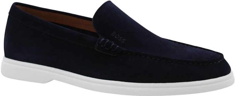 Boss - Blauwe Loafers - Suède - Heren - Instapper