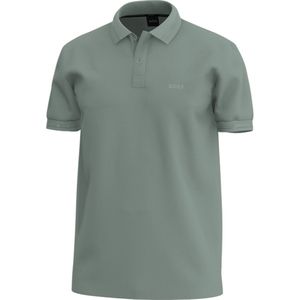 Boss Green - Polo - Groen - Effen - Korte Mouw - Katoen
