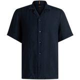 Overhemden - Dark Blue - Linnen - Regular Fit