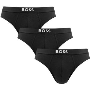 Hugo - Hip Briefs - Zwart - Katoen/Elastaan - Verpakking van Drie