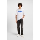 T-shirt voor alle genders met vervaagde logoprint