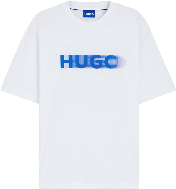 T-shirt voor alle genders met vervaagde logoprint