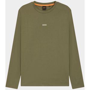 BOSS Orange - T-shirt - Groen - Katoen/Elastaan