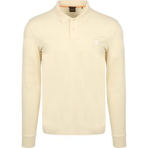 Hugo Boss - Lange Mouwen Poloshirt - Lichtgeel - Katoen/Elastaan
