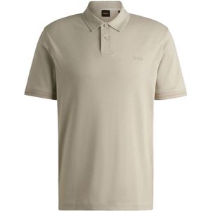 Boss Casual - Pe_Interlock Polo - Lichtgrijs - Polyester/Katoenmix