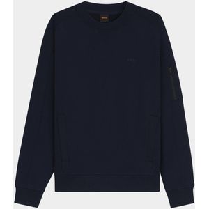 BOSS - Sweatshirt - Grijs - Katoenmix - Relaxte Pasvorm