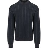 BOSS - Gebreide Trui - Katoen - Geribde en Rijstkorrelstructuur