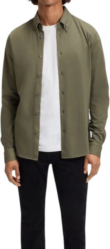 Boss - Myjersey Overhemd - Blauw - Katoen