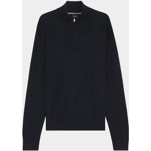 BOSS Black - H-Illario - Half Zip Trui - Blauw