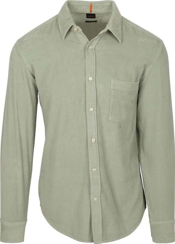 BOSS - Relegant - Overhemd - Groen - Corduroy