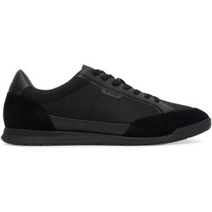 BOSS - Nitan - Sneakers - Zwart - Nylon/Suède/Imitatieleer