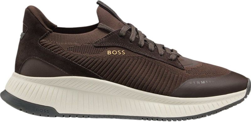 Boss - Lage Sneakers - Beige - Suède
