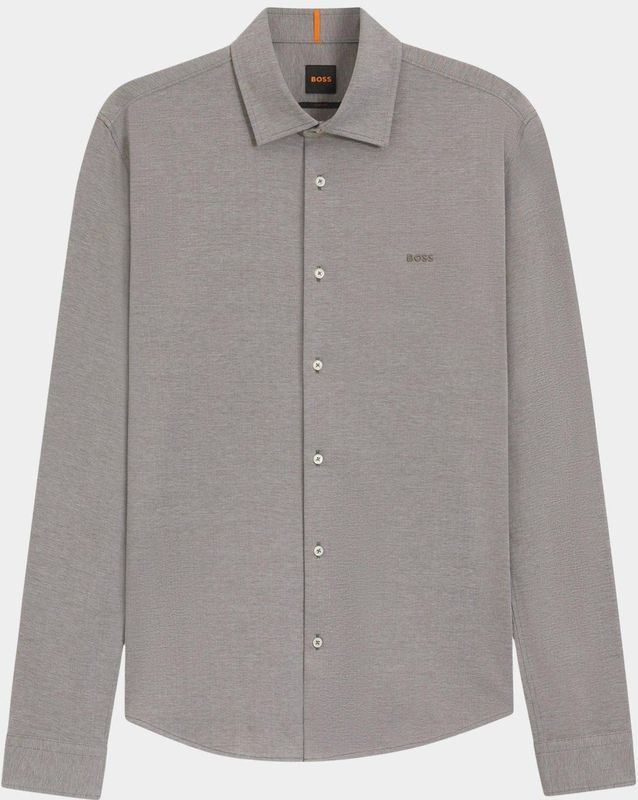 BOSS Orange - Casual Hemd - Groen - 100% Katoen