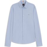 BOSS - Slim-fit Overhemd - Gemêleerde Katoenpiqué