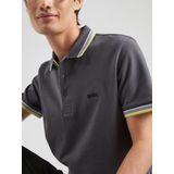 BOSS Green Polo - Korte Mouw - Grijs - Katoen