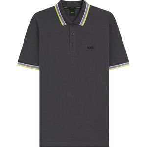 BOSS Green Polo - Korte Mouw - Grijs - Katoen