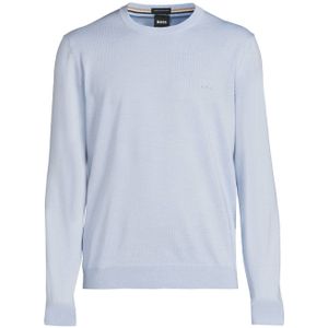 BOSS - Botto-L - Gebreide Trui - Lichtblauw - 100% Wol