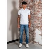 BOSS Orange - Poloshirt - Effen - Katoenmix - Slim Fit - Logodetail