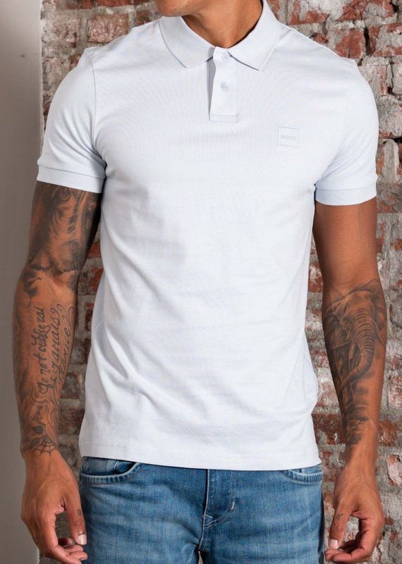 BOSS Orange - Poloshirt - Effen - Katoenmix - Slim Fit - Logodetail