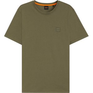 BOSS - T-shirt - Open Green - Katoen - Borduursel op de borst