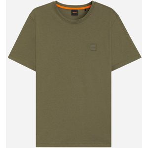 BOSS - T-shirt - Open Green - Katoen - Logoborduursel