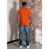 Hugo Boss - T-shirt - Oranje - 100% Katoen - Rechte Pasvorm