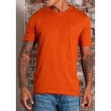 Hugo Boss - T-shirt - Oranje - 100% Katoen - Rechte Pasvorm