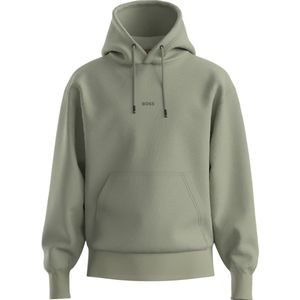 Boss - Sweatshirt - Groen - Kap - Katoen