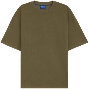 HUGO - Casual T-shirt - Zwart - Single Jersey