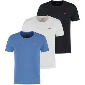 HUGO - T-shirt - Zwart - 100% Katoen - Logoprint Op Borst