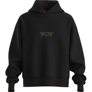 HUGO - Hoodie - Groen - 100% Katoen - Losse Pasvorm