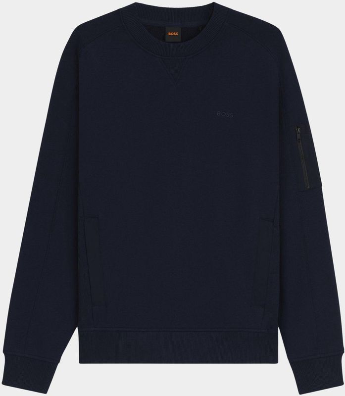 BOSS - Sweatshirt - Katoenmix - Blauw