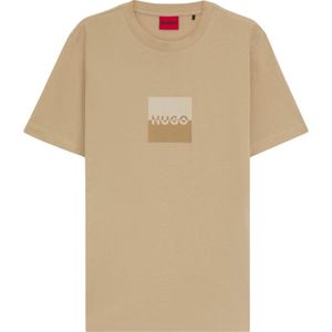 Hugo - Dusplit T-shirt - Zwart - Katoen