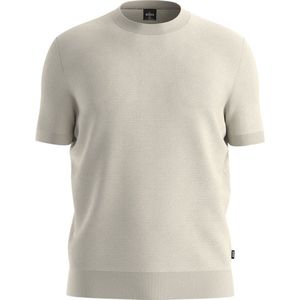 BOSS - Gebreide Trui - Blauw - Katoen/Lyocell - Regular Fit