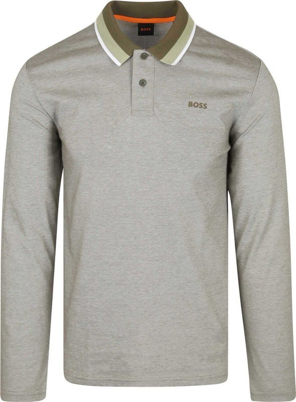 BOSS - Polo - Groen - Longsleeve polo