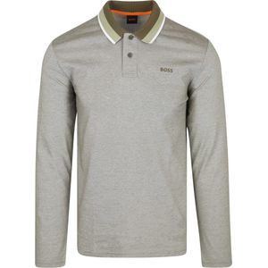 BOSS - Polo - Groen - Longsleeve polo