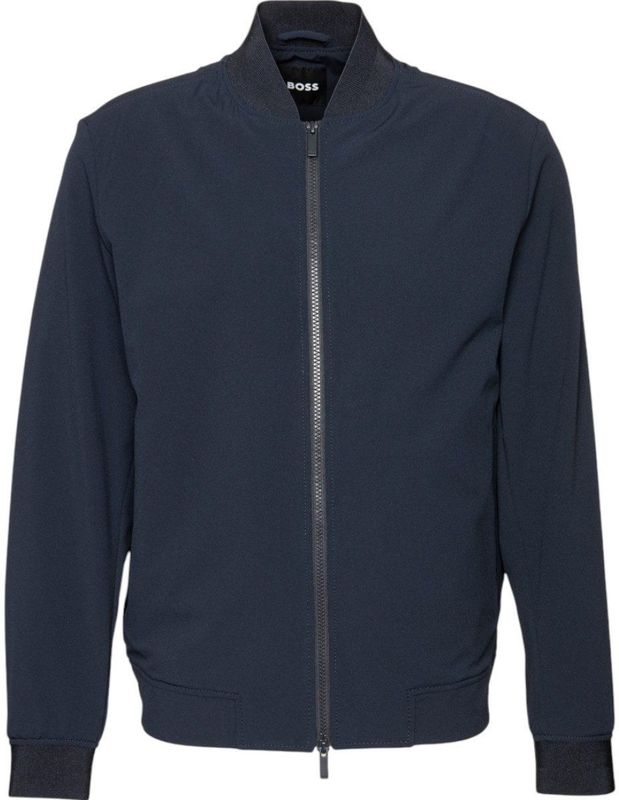 Hugo - Katoenen Blazer - Blauw - Polyester Voering