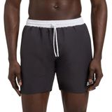 Zwembroek - Dark Grey - Elastisch - Met Koord - Achterzak