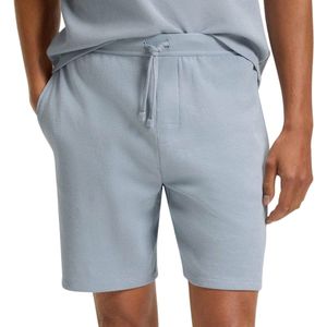 BOSS - Waffle Shorts - Lichtblauw - Katoenmix - Met Elastische Tailleband