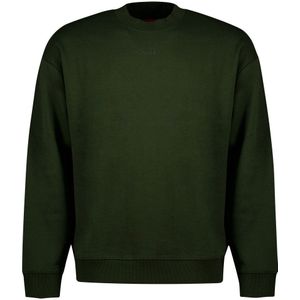 HUGO - Dapocrew - Sweater - Donkergroen - 100% Katoen