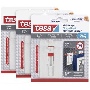 tesa 77777 Platte kabel verstelbaar Wit Inhoud: 6 stuk(s)