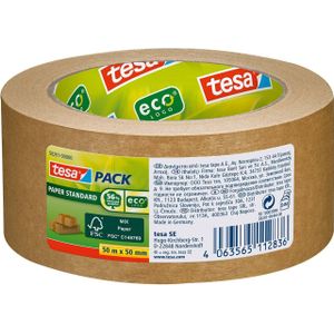 Tesa STANDARD EcoLogo® 58291-00000-00 Pakband Bruin (l X B) 50 M X 50 Mm 1 Stuk(s)