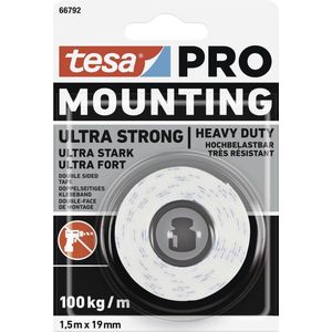 tesa Mounting PRO Ultra Strong 66792-00000-00 Montagetape Wit (l x b) 1.5 m x 19 mm 1 stuk(s)
