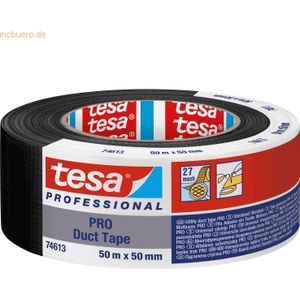 Tesa Reparaturband Duct Tape Pro 50mm x 50m schwarz