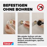 tesa® MOON BLACK Zeepdispenser, mat zwart, satijn glas, 200 ml - Handzeepdispenser voor Industriële en Moderne Badkamers - Zonder Boren, Zelfklevend - 171 mm x 70 mm x 119 mm