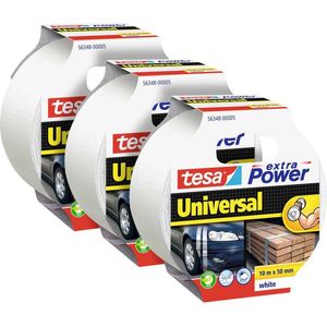 Tesa UNIVERSAL 56348 Textieltape Wit (l X B) 10 M X 50 Mm 3 Stuk(s)